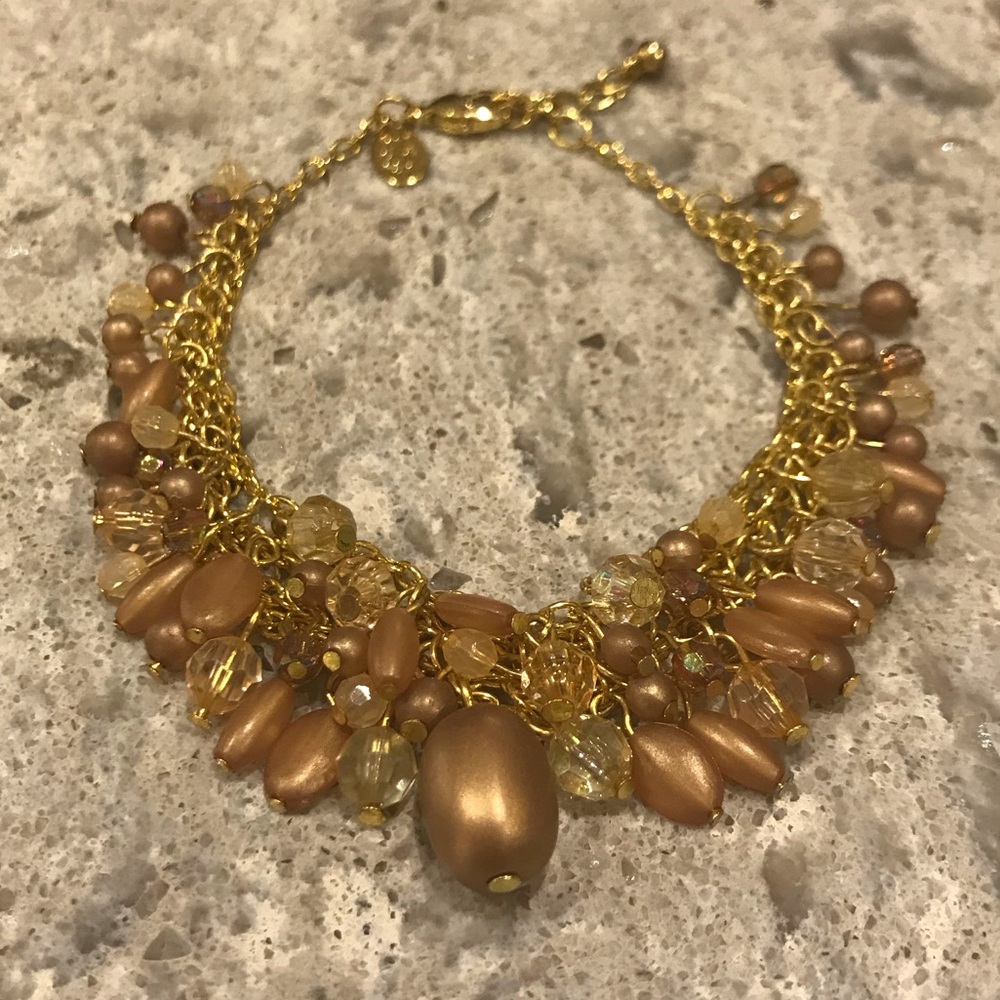 Premier Designs Gold-tone Chain Bracelet w/ Beads